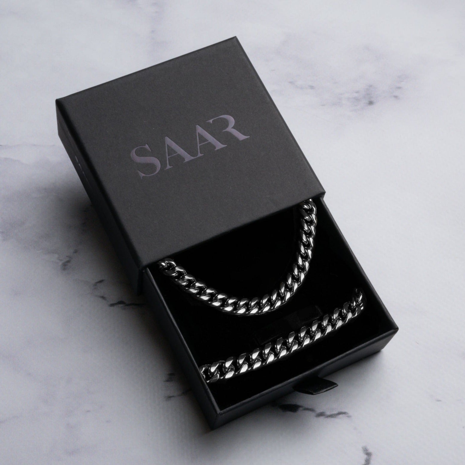 Stainless Steel Men's Cuban link Bracelet and Chain set