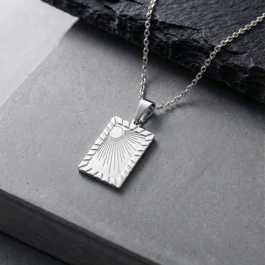 Stainless Steel Sun Pendant and chain