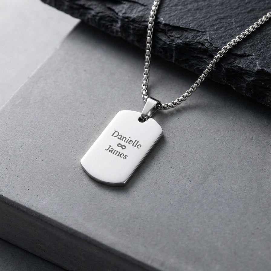 Men's Dog Tag Pendant necklace | Melbourne, Australia | Saar Co
