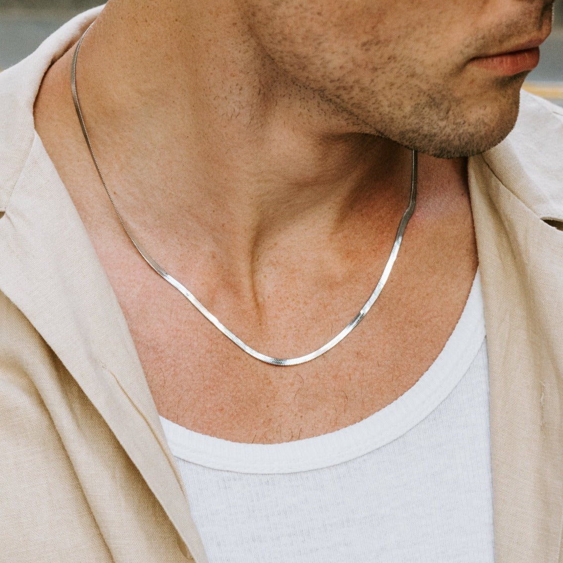 Stainless Steel Snake Skin Style Chain for Men