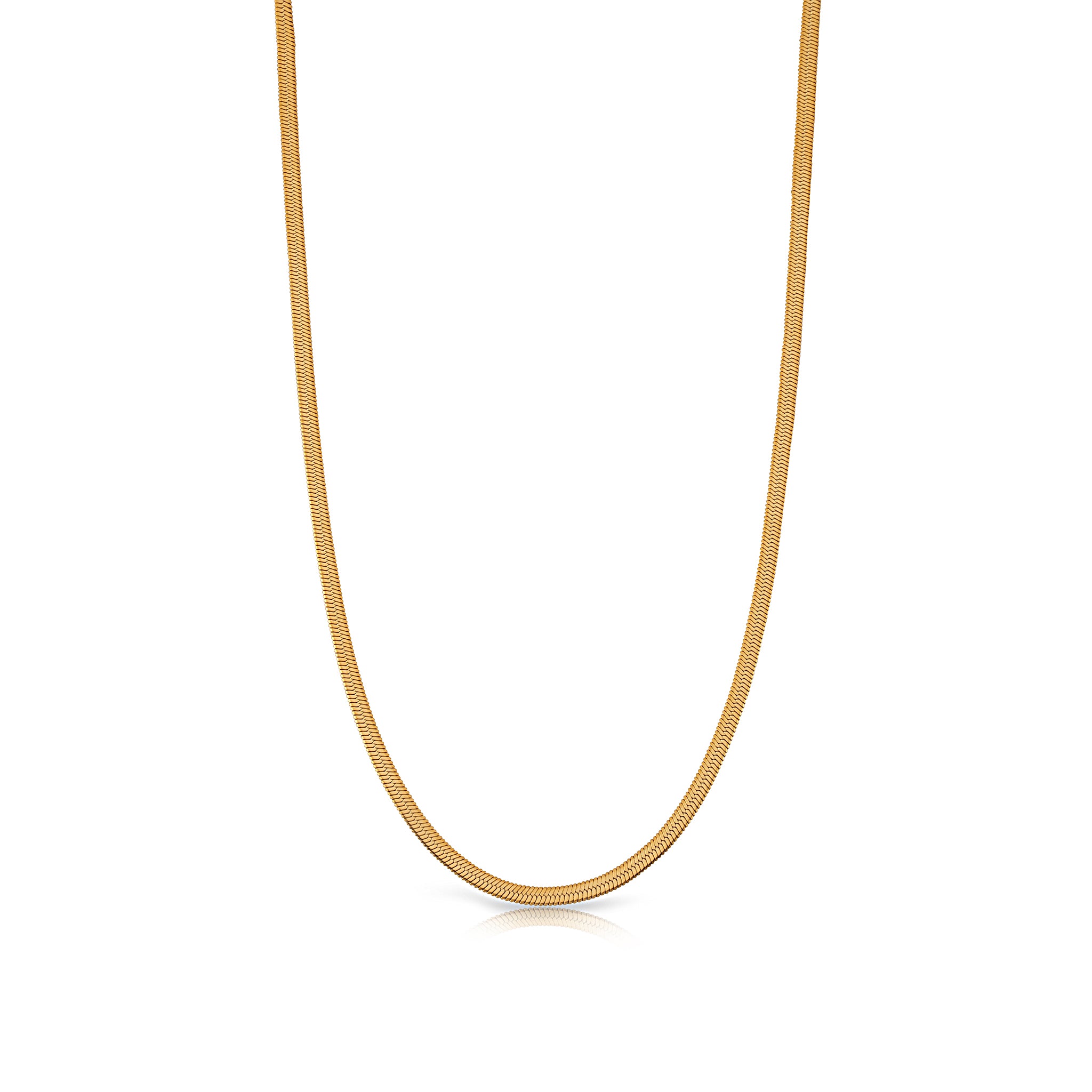 Ale, SAAR CO's 18K Gold Snake Skin chain women's.