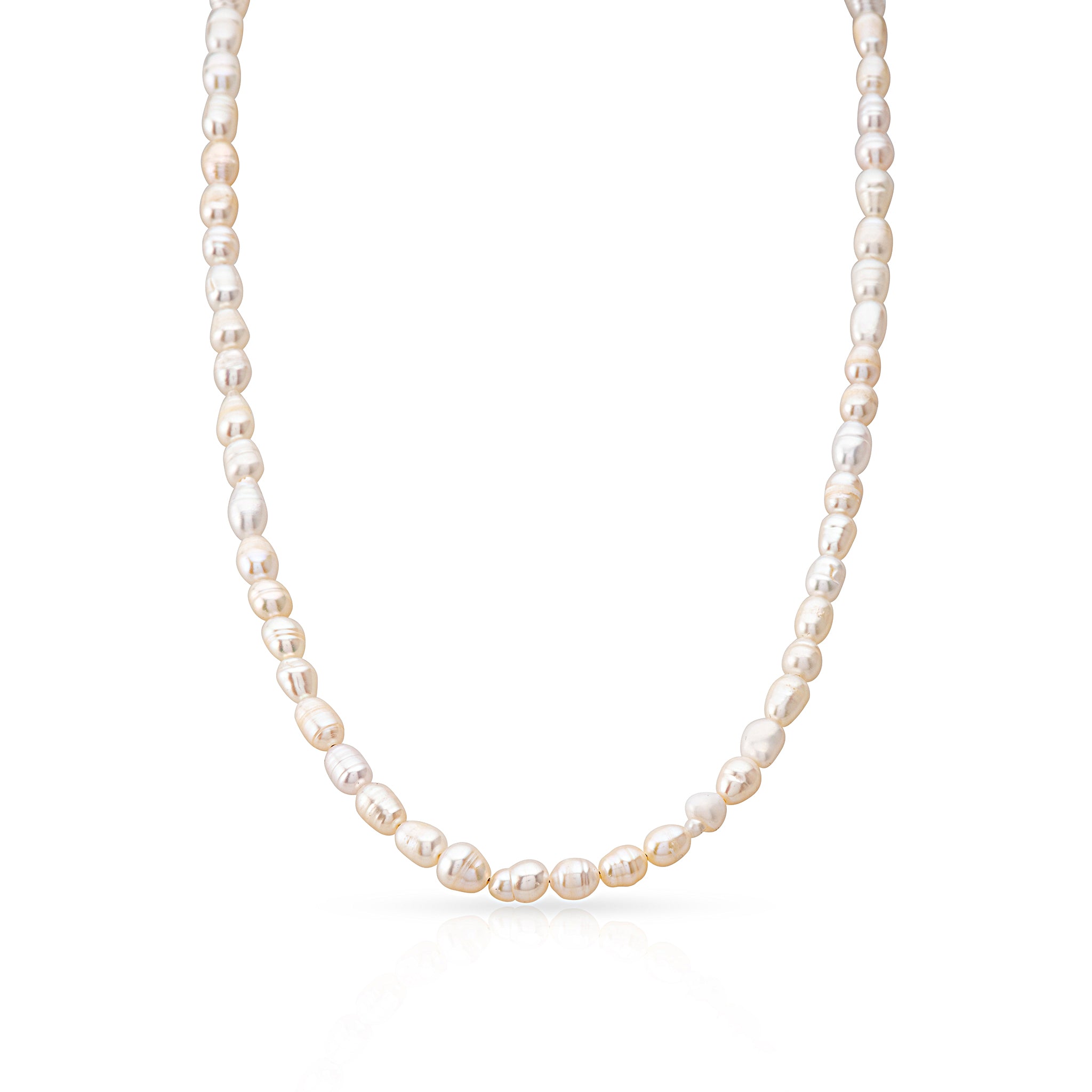 SAAR CO's AMY, a freshwater rice pearl necklace.