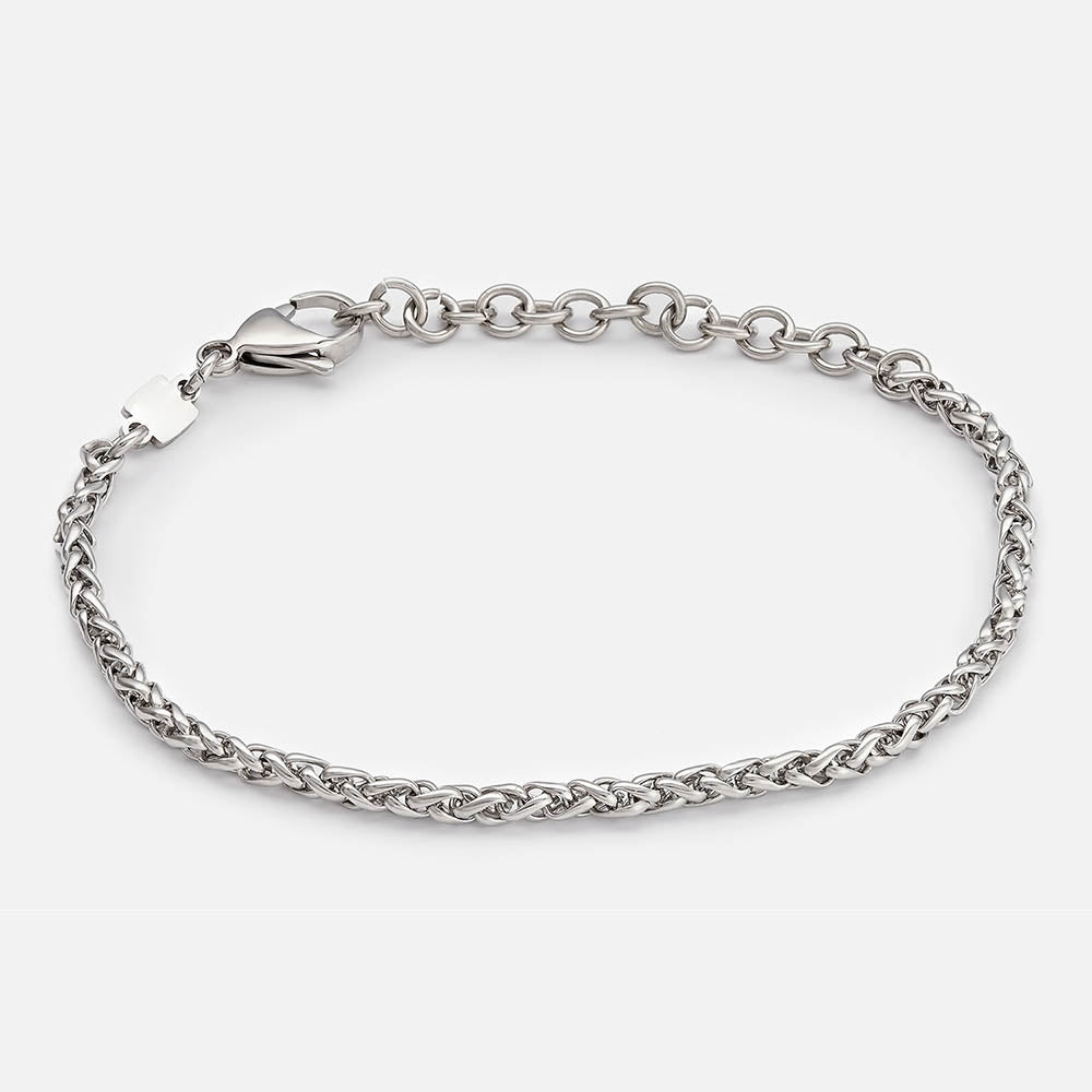 Stainless Steel Wheat Link Bracelet