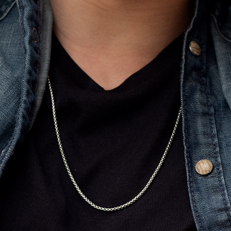 Stainless Steel Box Link Chain for Men