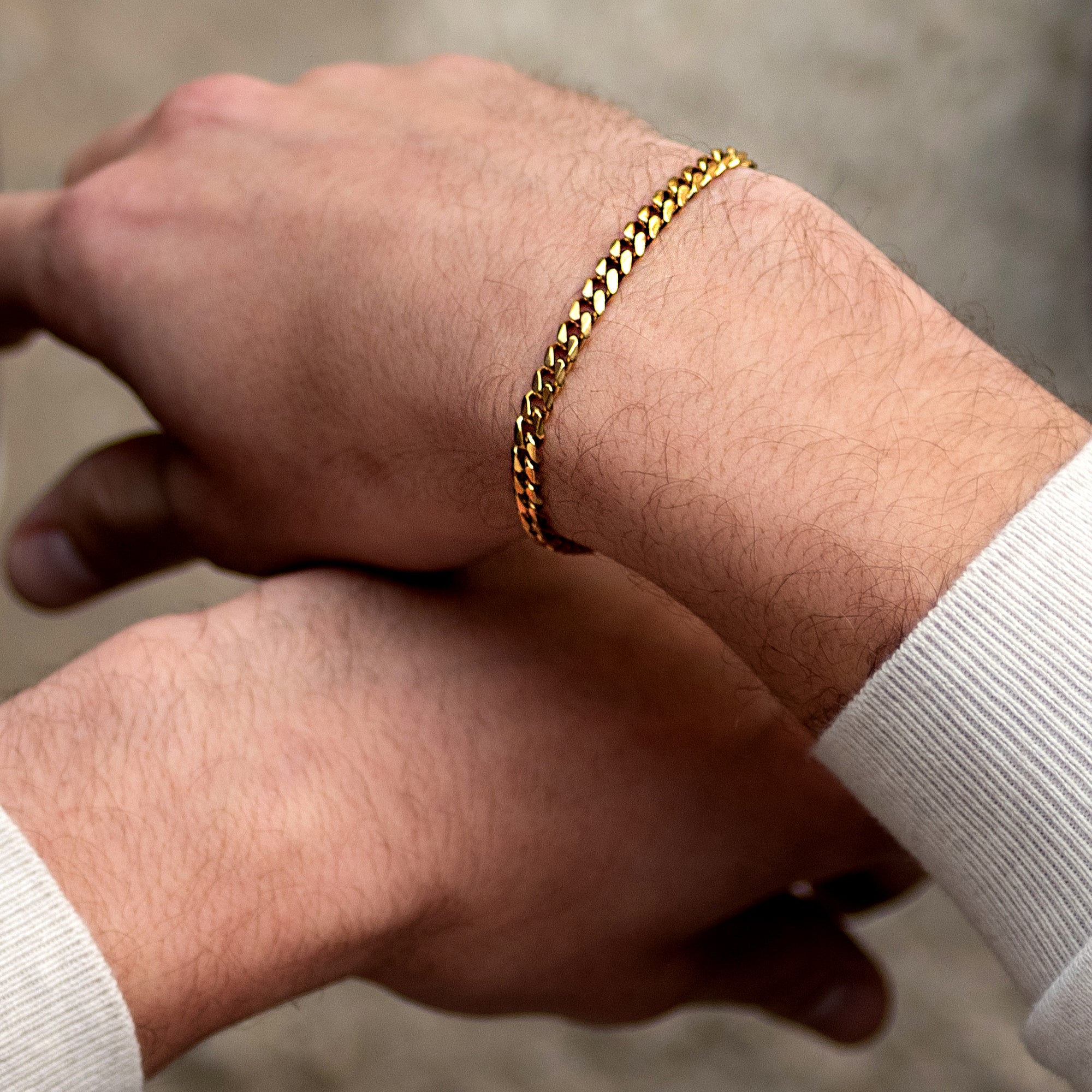 18 K Gold Plated 5mm Cuban Link Bracelet