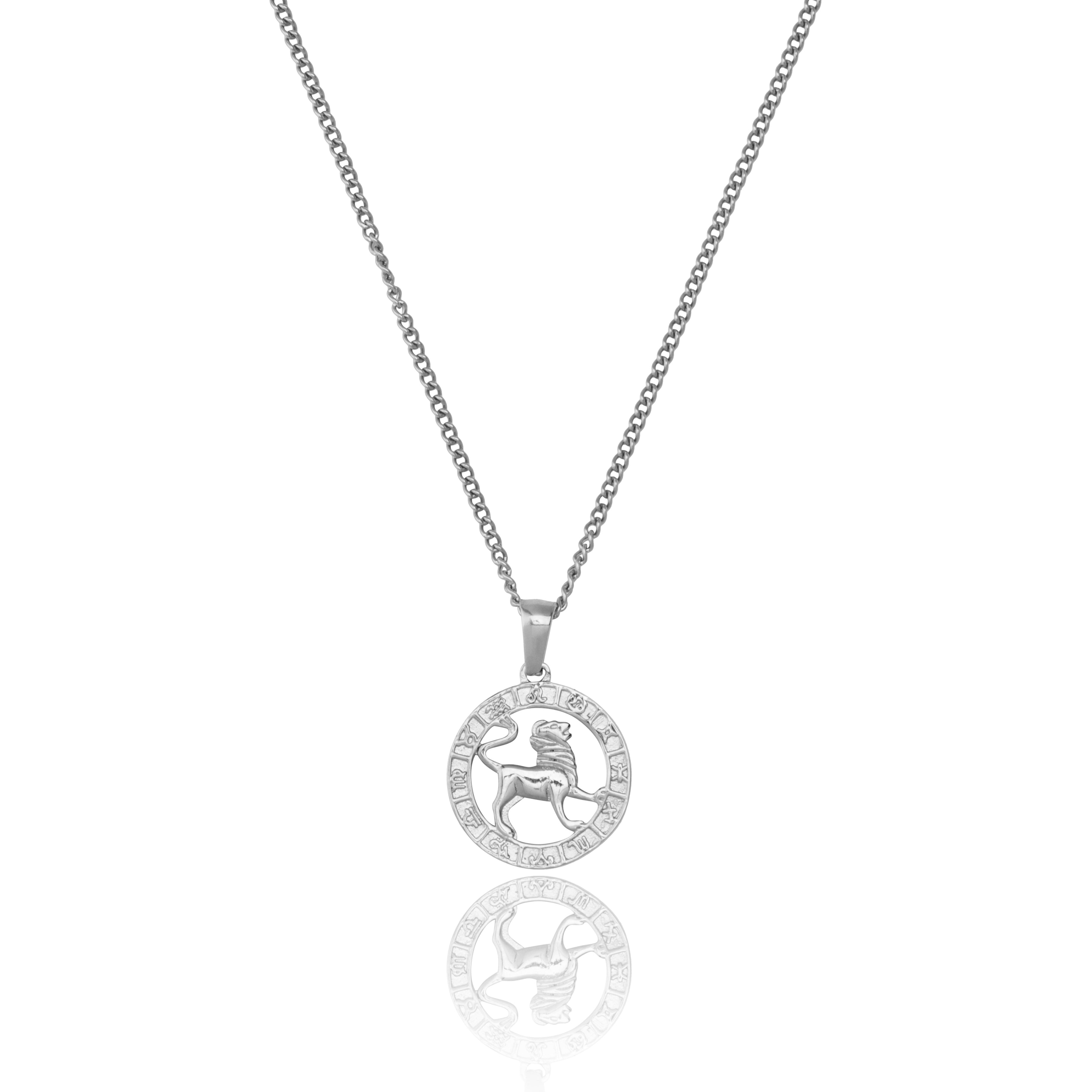 Stainless Steel Leo Zodiac Pendant Chain
