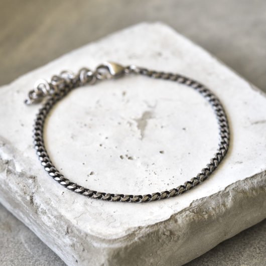 Stainless Steel Cuban link bracelet set