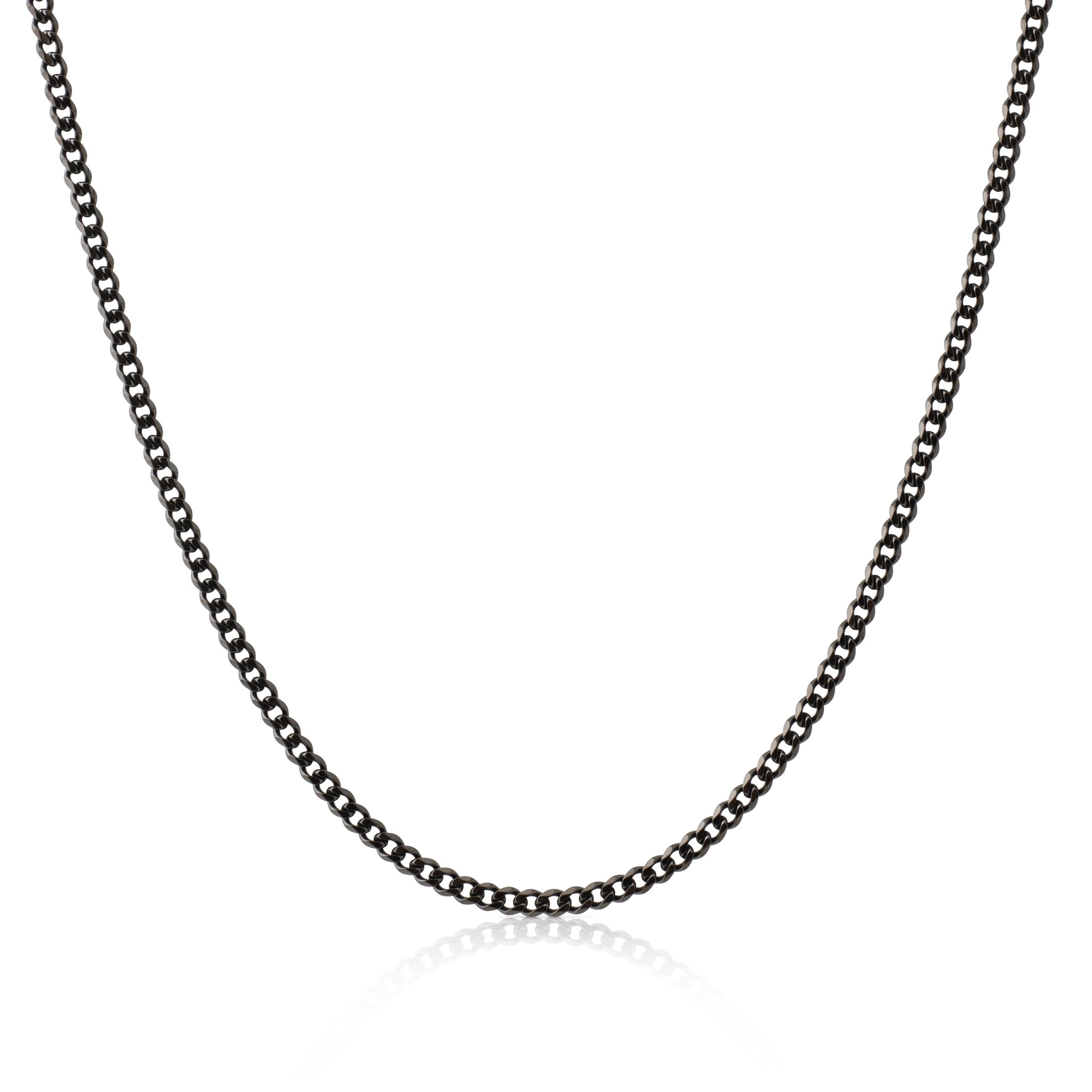 Stainless Steel Black Coated Cuban Link Chain