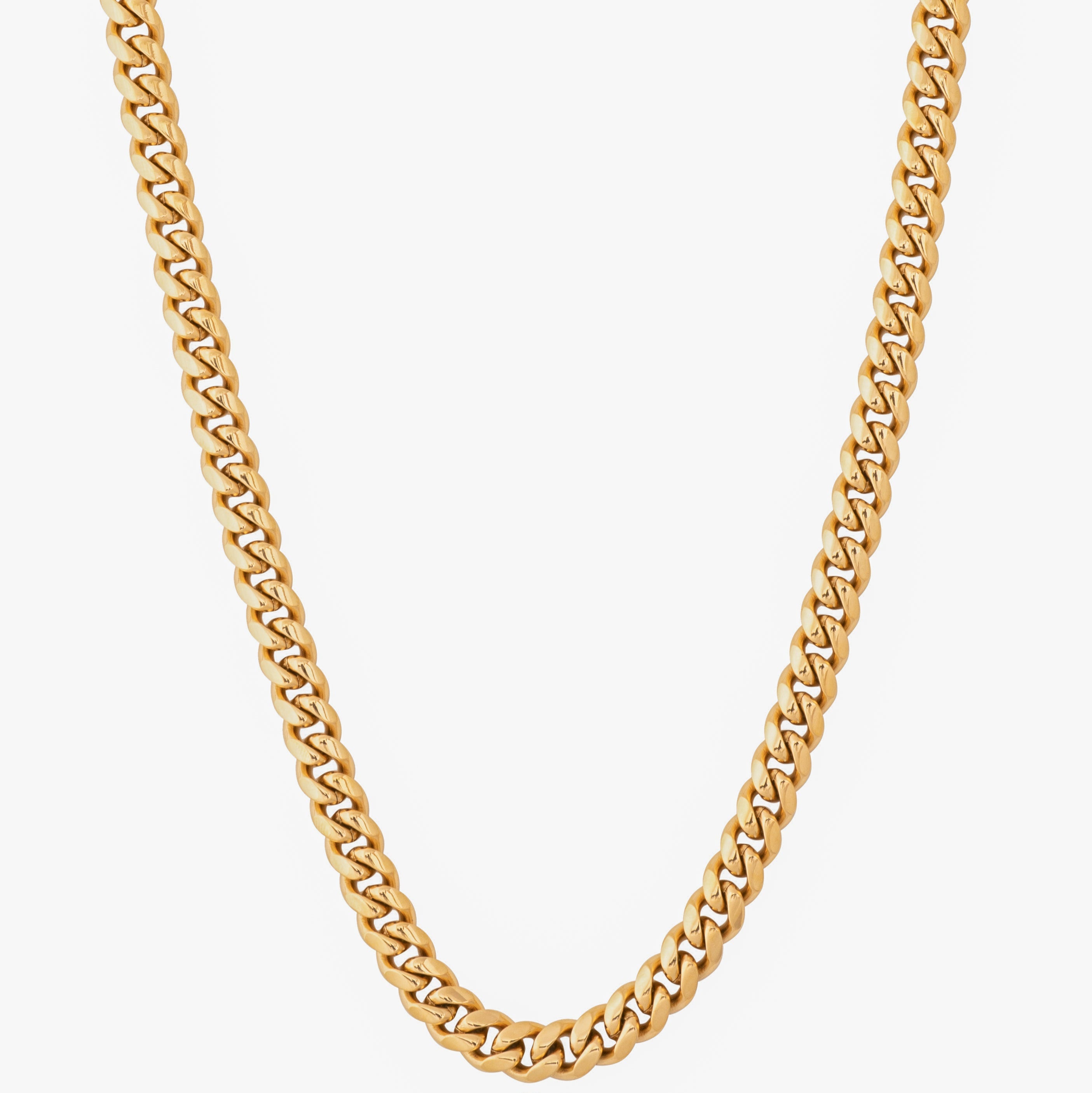 18K Gold Plated Cuban Link Chain.