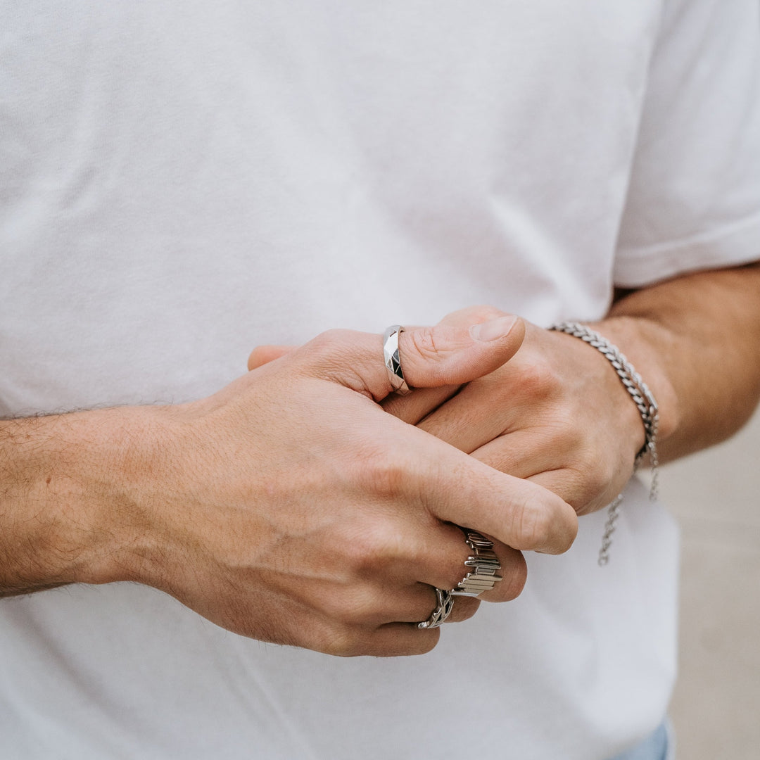 Stainless Steel Geometric Shaped Ring