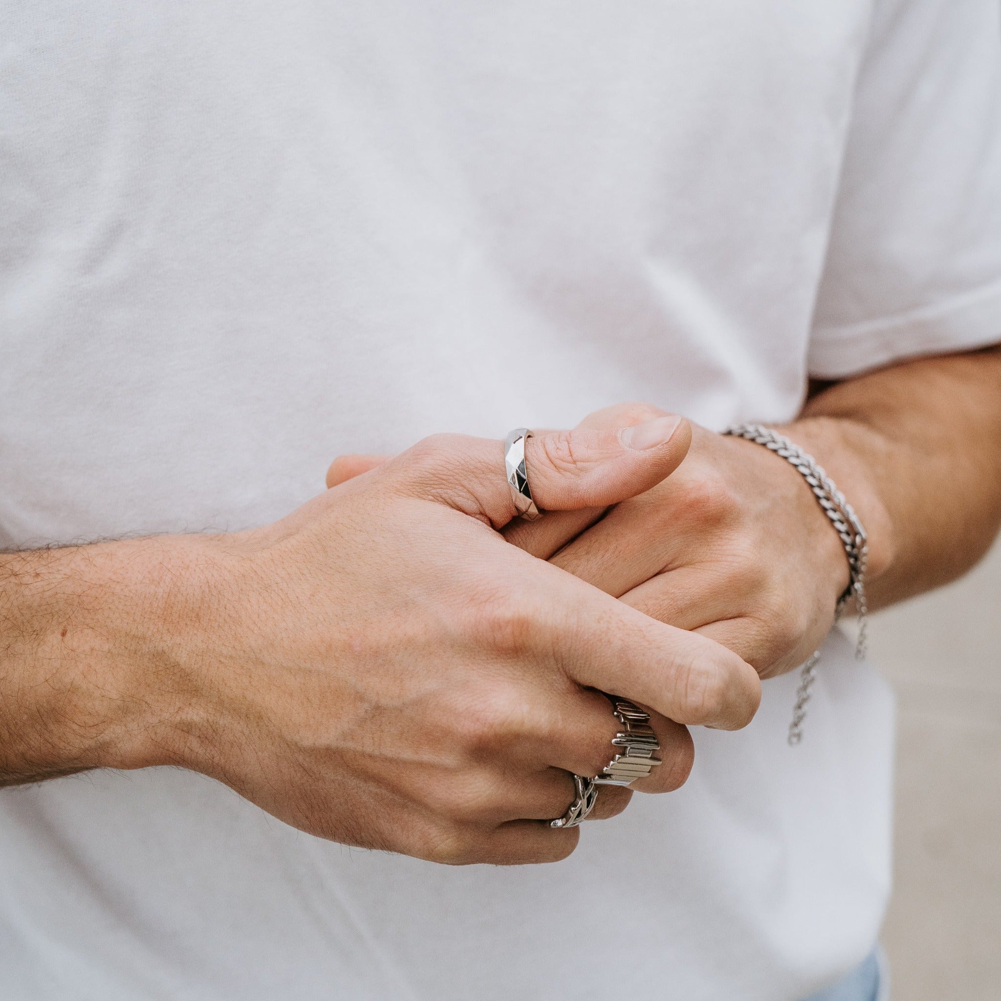 Stainless Steel Geometric Shaped Ring