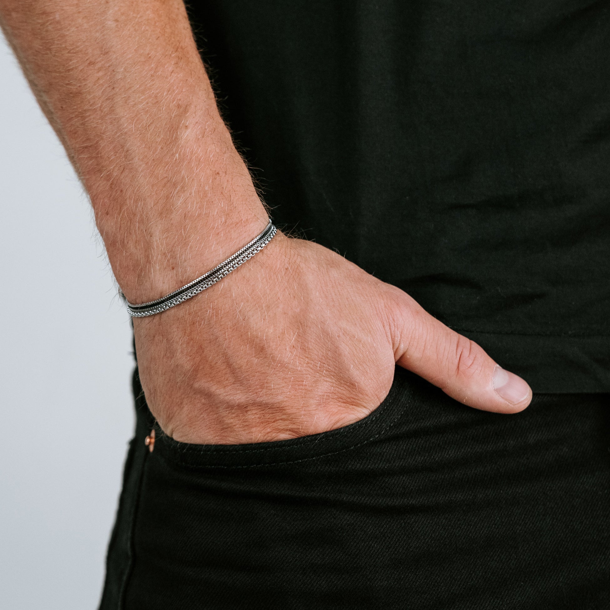 Stainless Steel Layered Bracelet