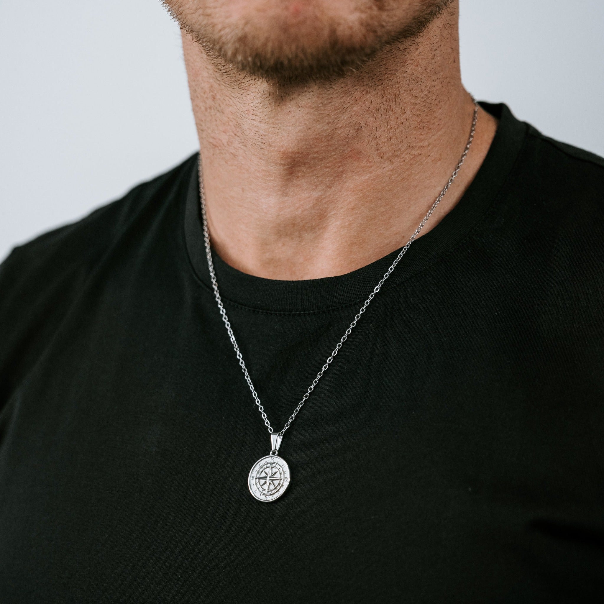 Coin pendant necklace deals men