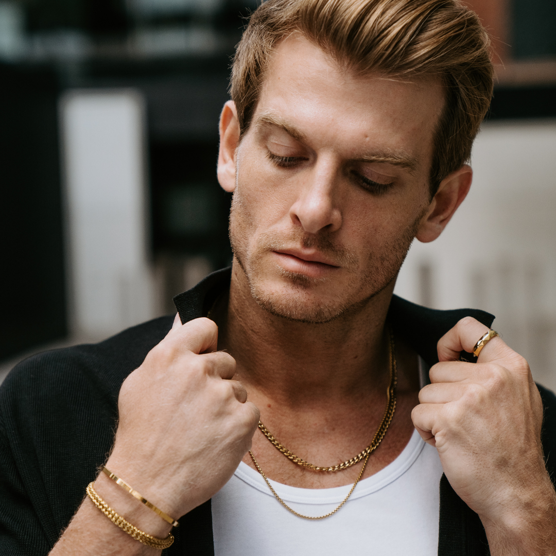 18 K Gold Plated Wheat Link Bracelet