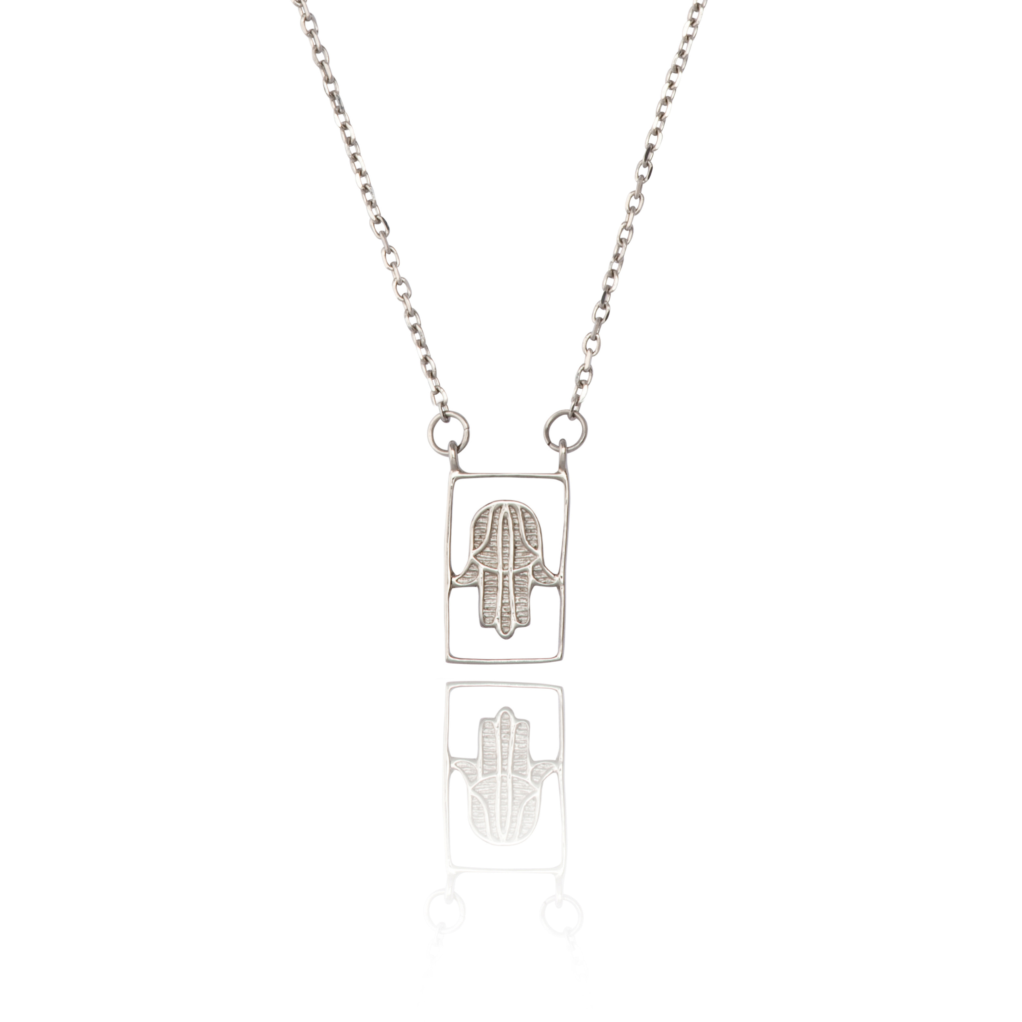Stainless Steel Hamsa Pendant Necklace