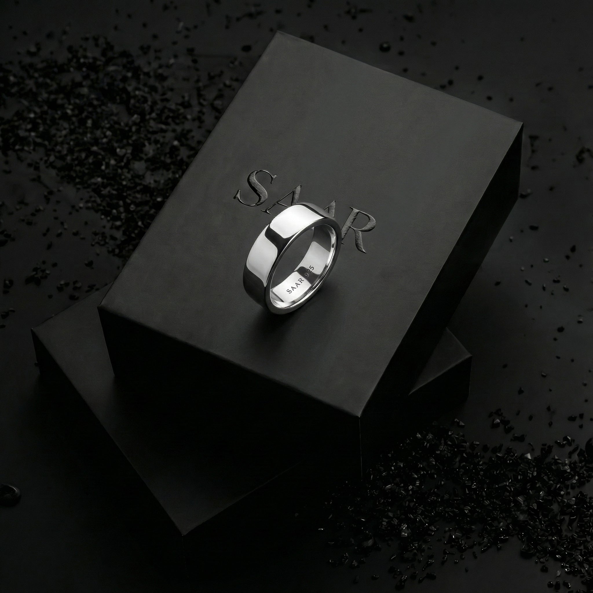 Brandon 925 Silver Band Ring - Men's Rings - Saar Co