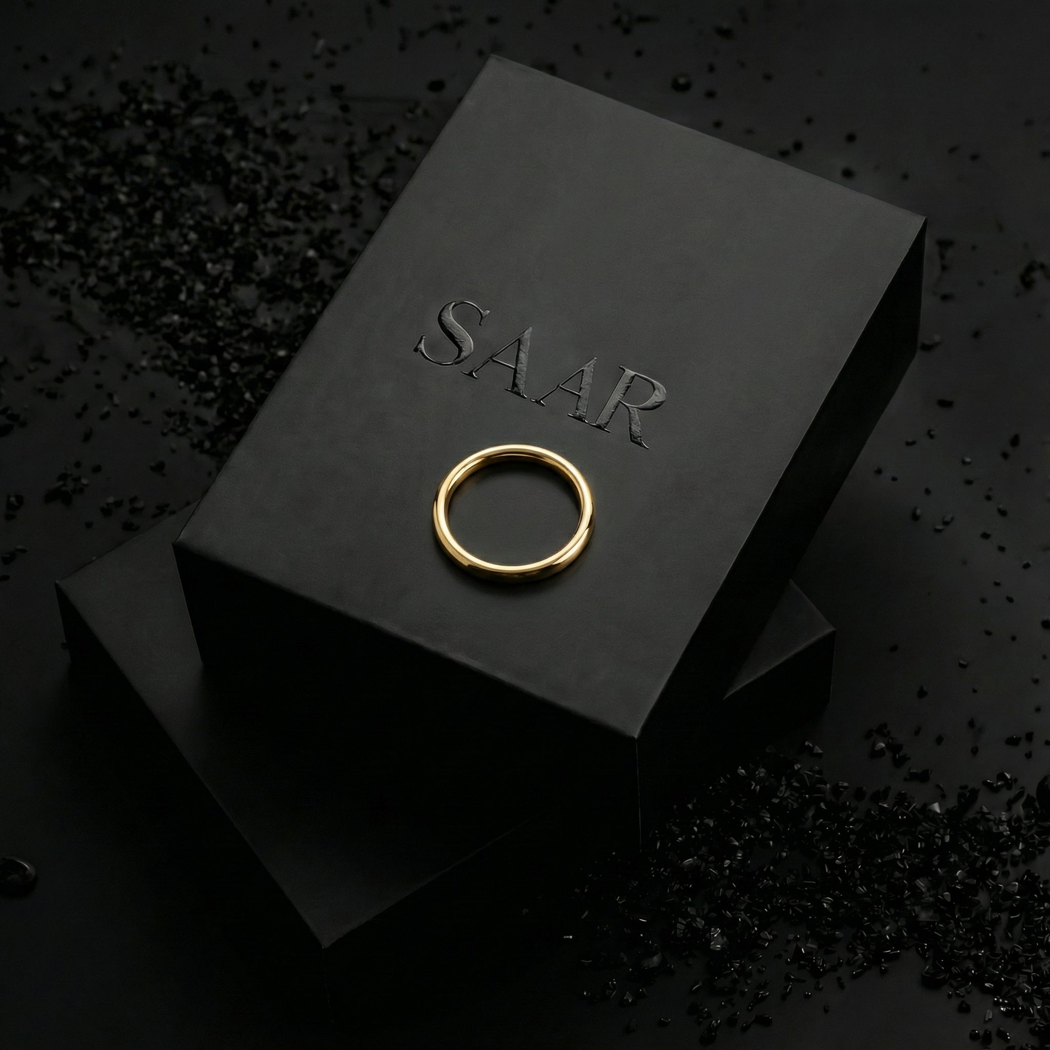 Stainless steel thin band ring