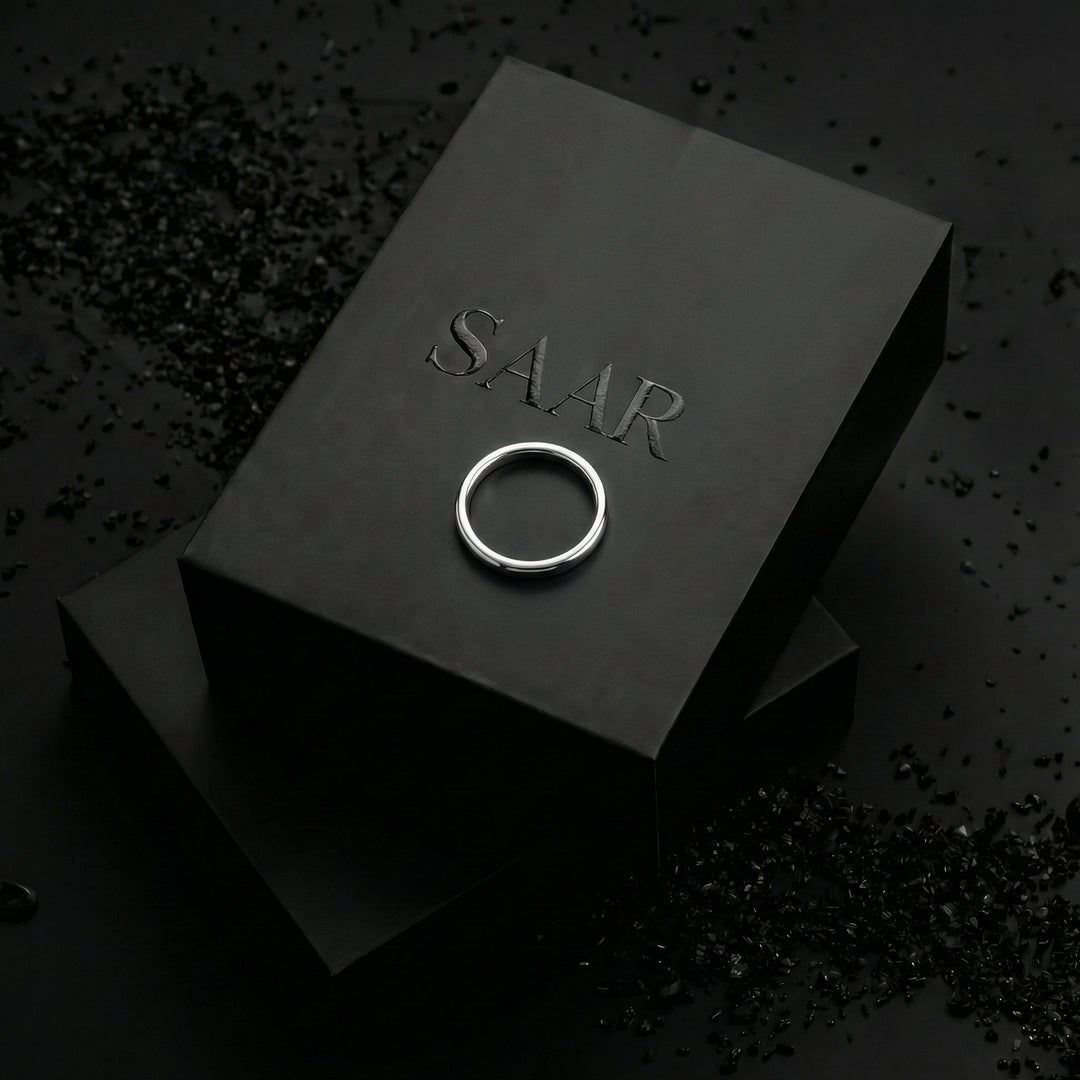 Stainless steel thin band ring