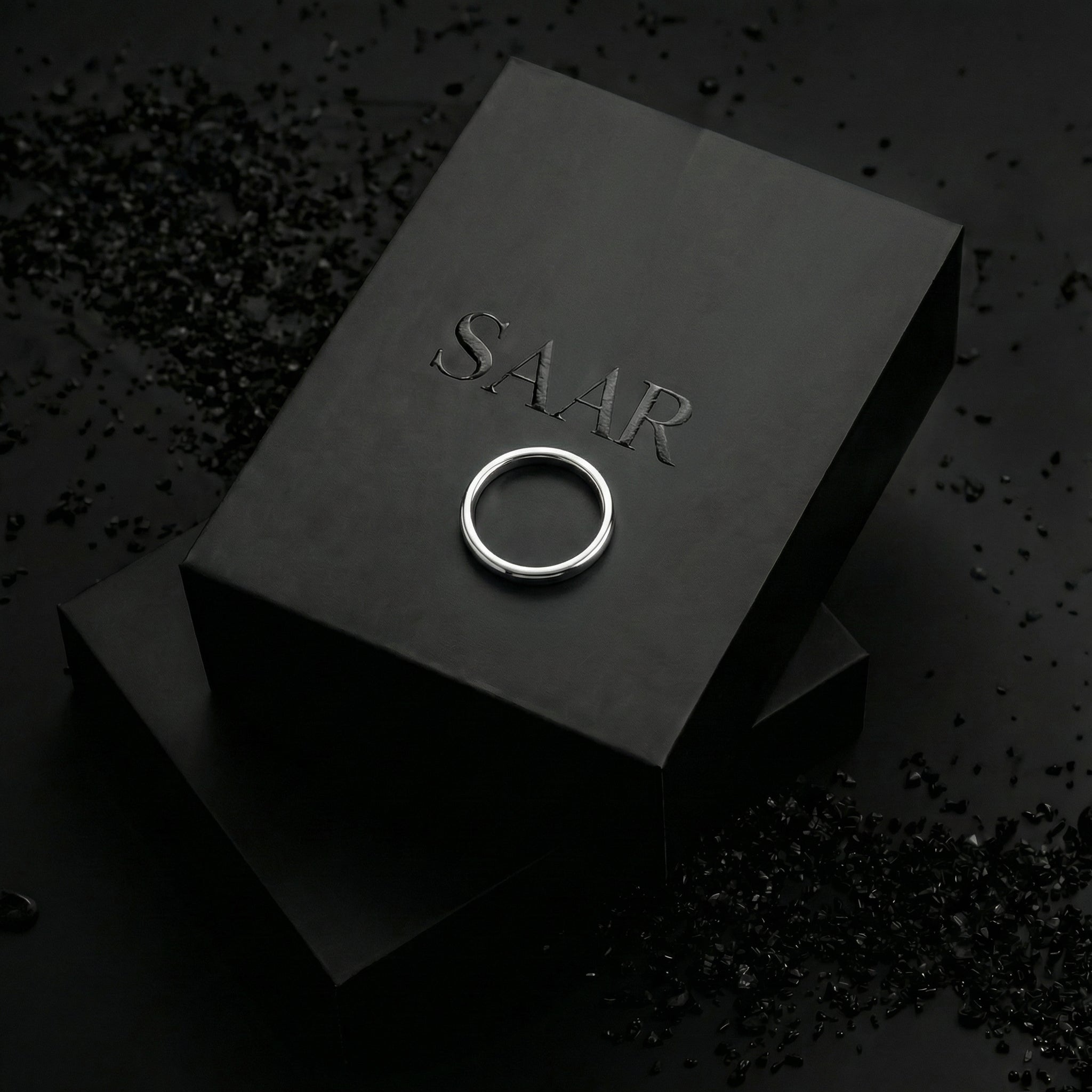 Stainless steel thin band ring
