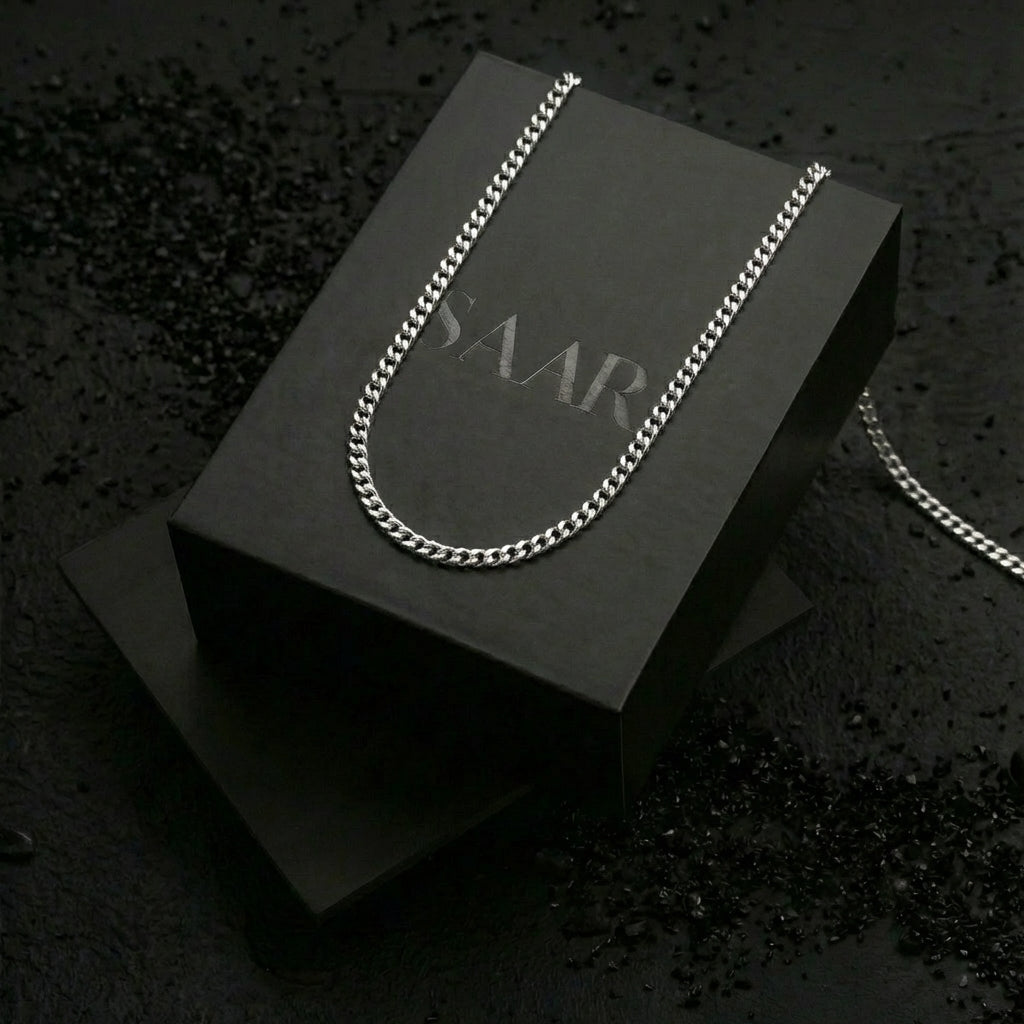 Josh 5mm Stainless Steel curb Chain Necklace