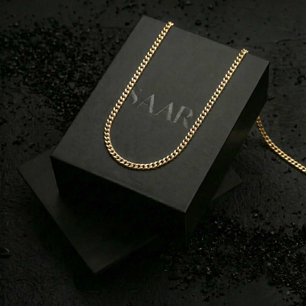 18 K Gold Plated Cuban Link Chain