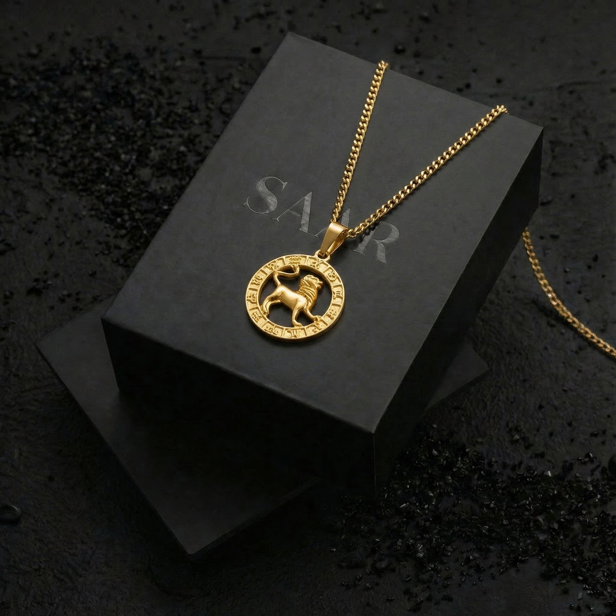 18 K Gold Plated Leo Zodiac Pendant Chain