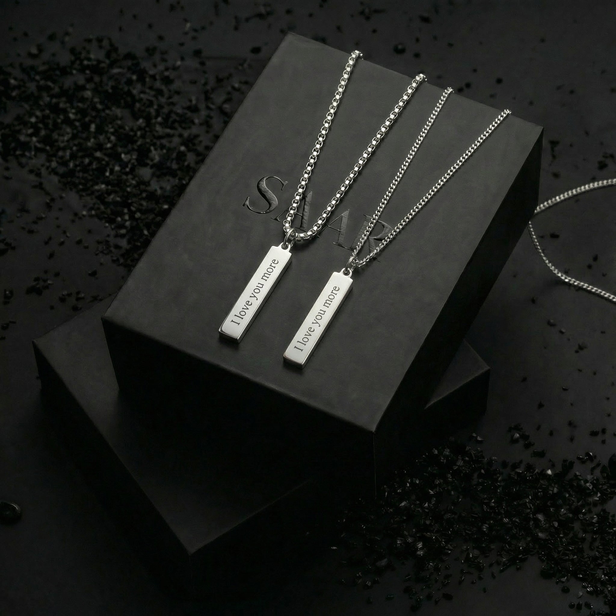 Stainless Steel Tag pendant chains engraved