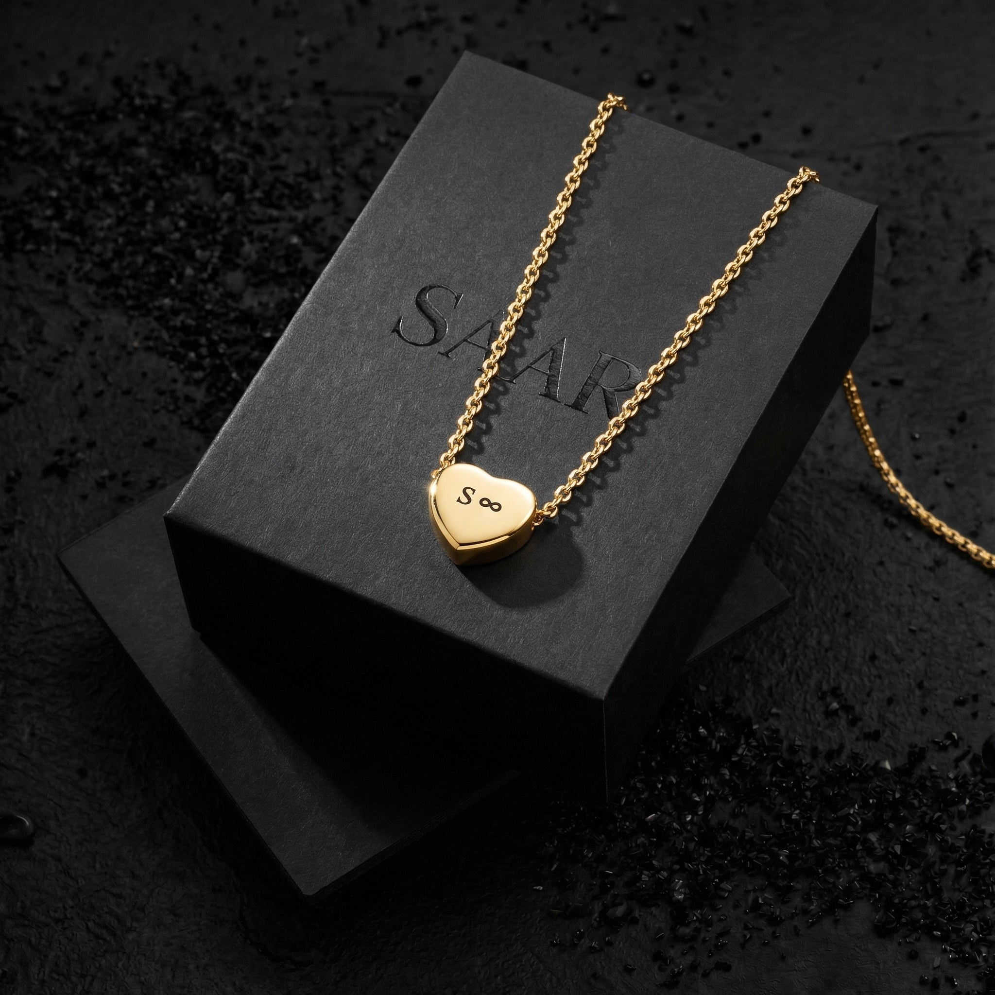 Engraved Heart Necklace - Women's Necklaces - Saar Co