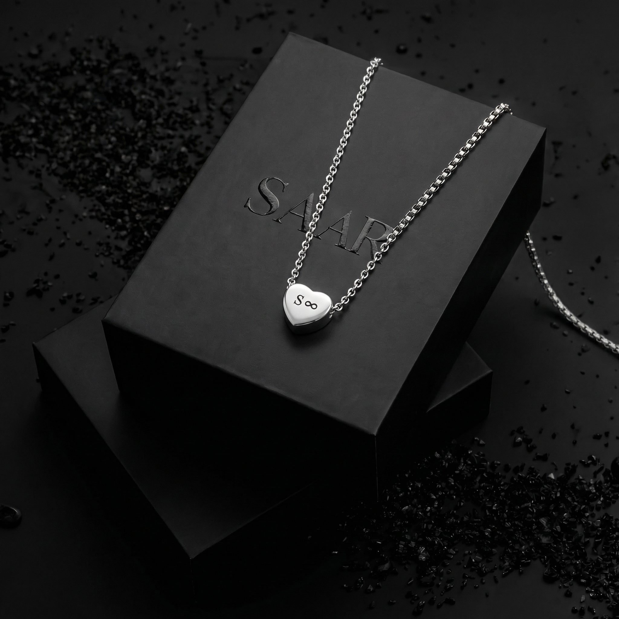 Engraved Heart Necklace - Women's Necklaces - Saar Co
