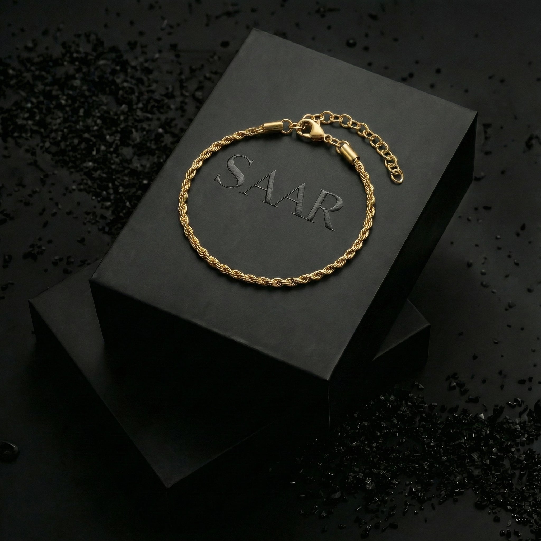 18 K Gold Rope Chain Bracelet