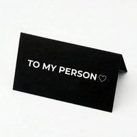 "To my person" card