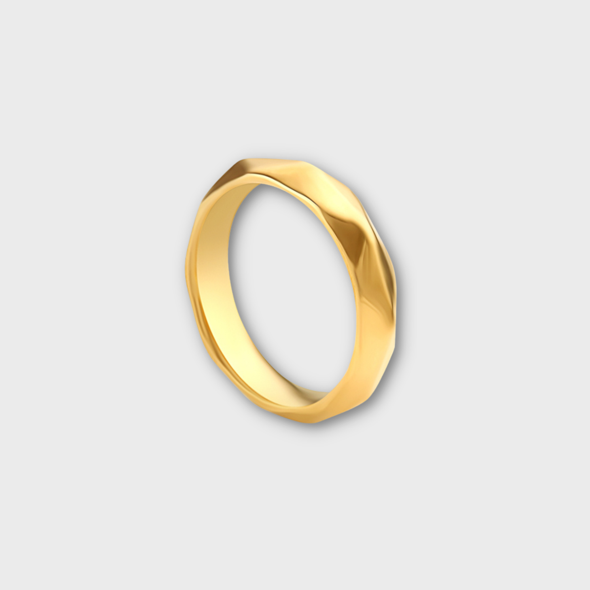 18 K Gold Plated Geometric Shaped Ring