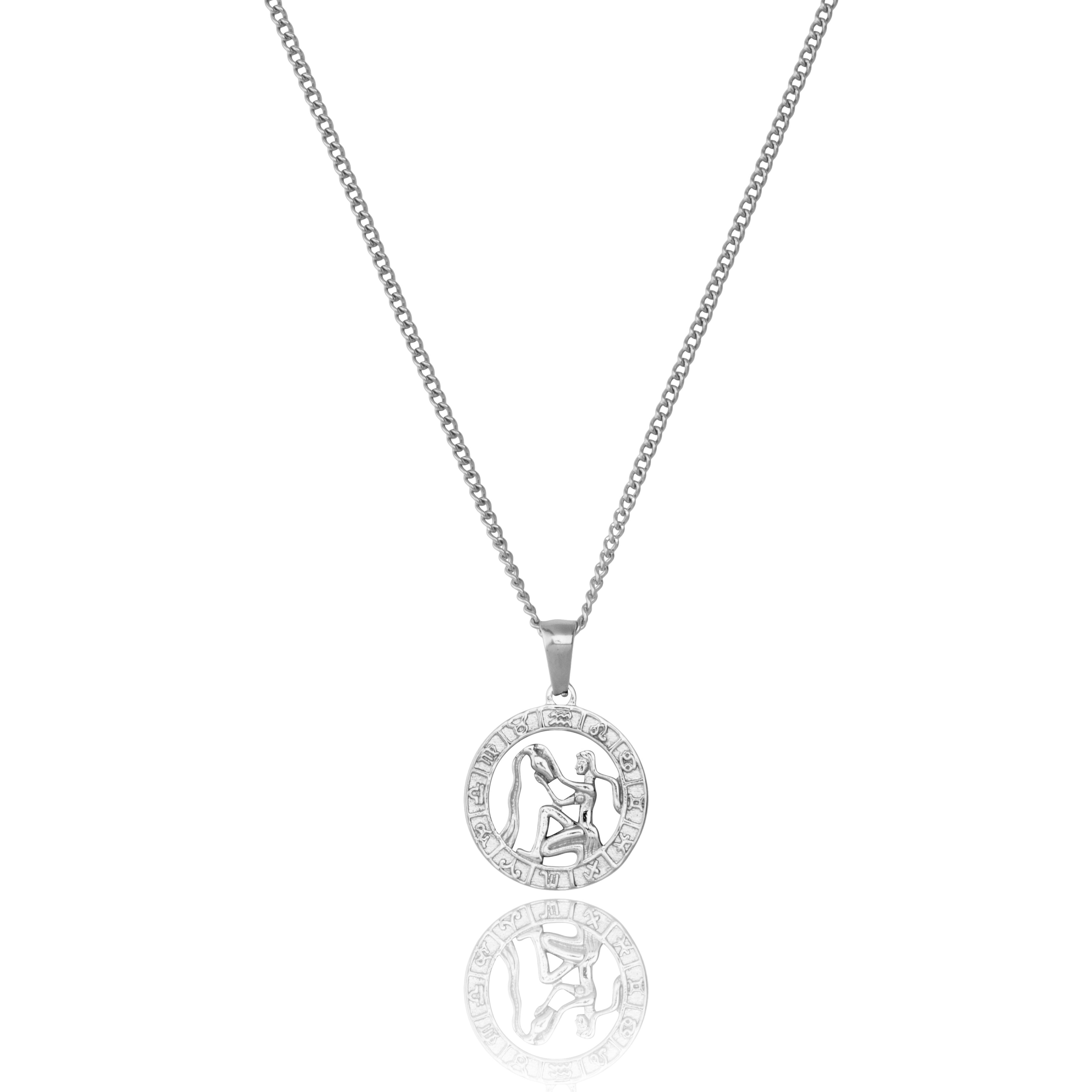Stainless Steel Aquarius Pendant and Chain
