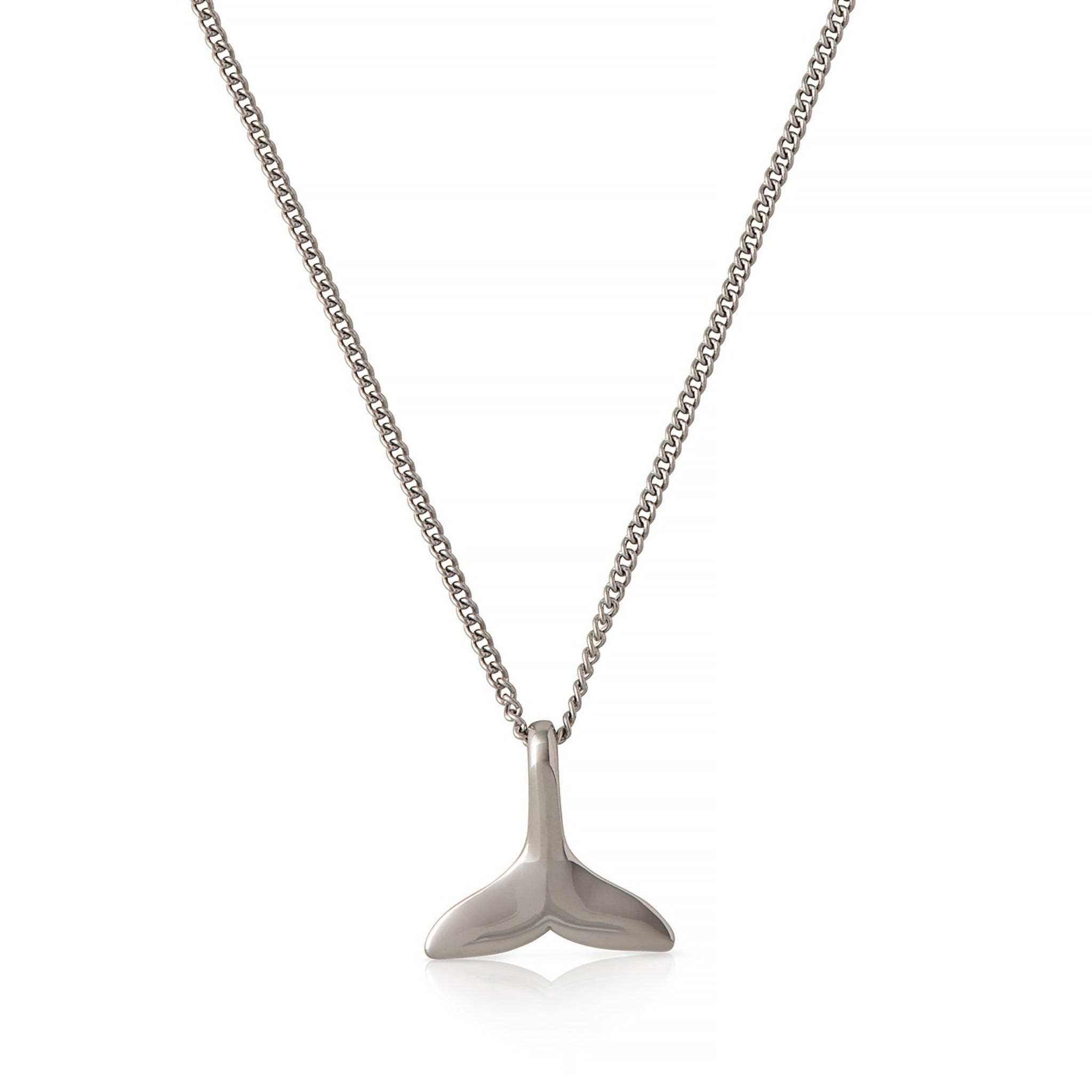 Stainless Steel Fish Tail Pendant and Chain