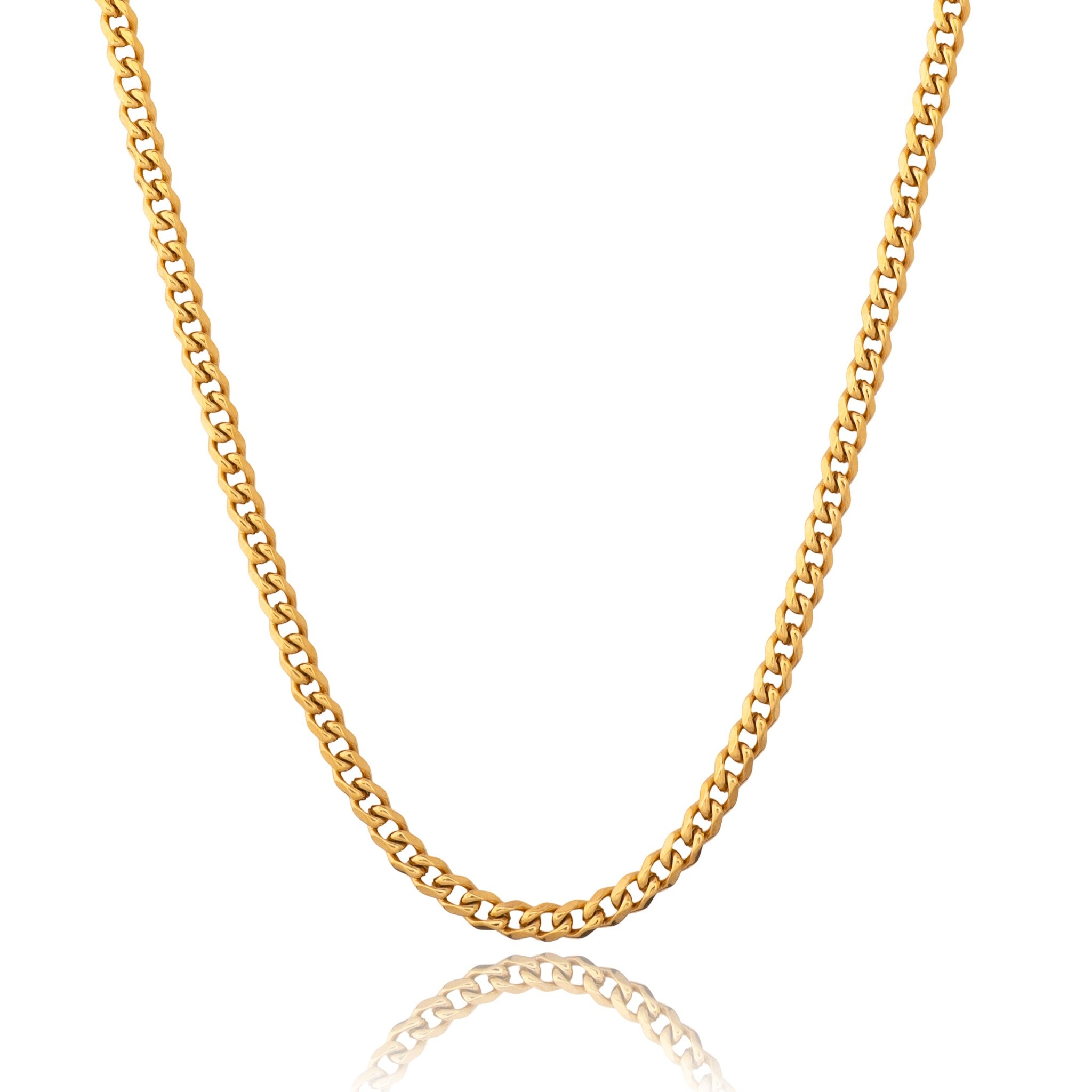 18 K Gold Plated Cuban Link Chain