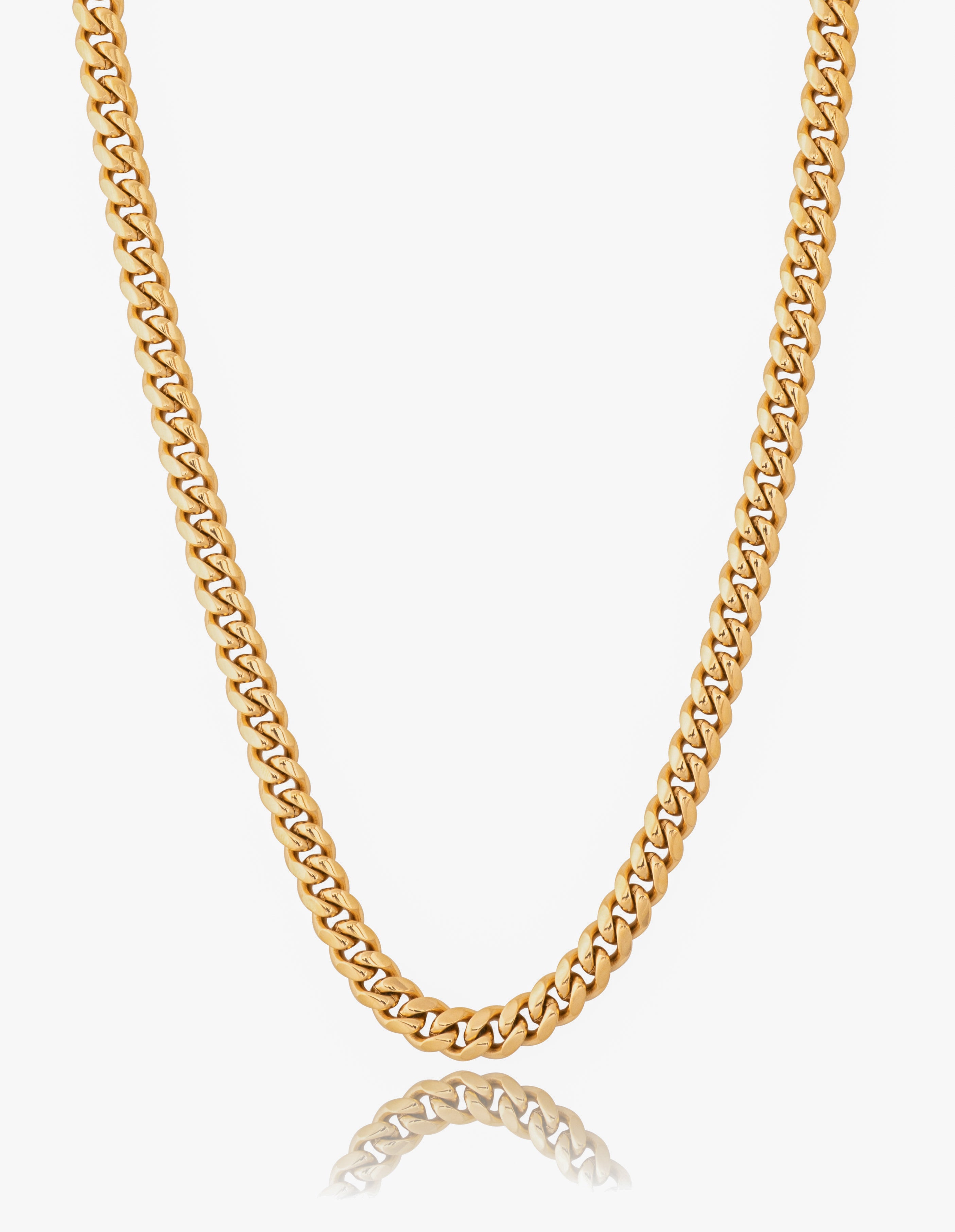 18K Gold Plated Cuban Link Chain.