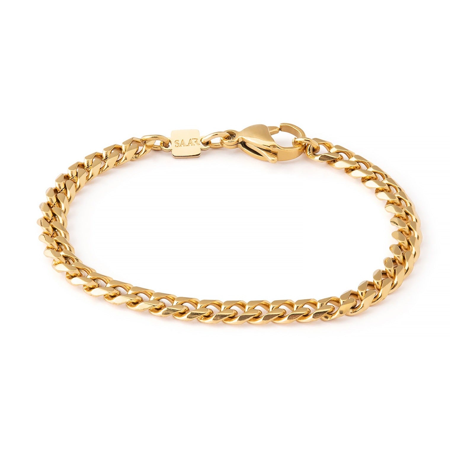 18 K Gold Plated 5mm Cuban Link Bracelet