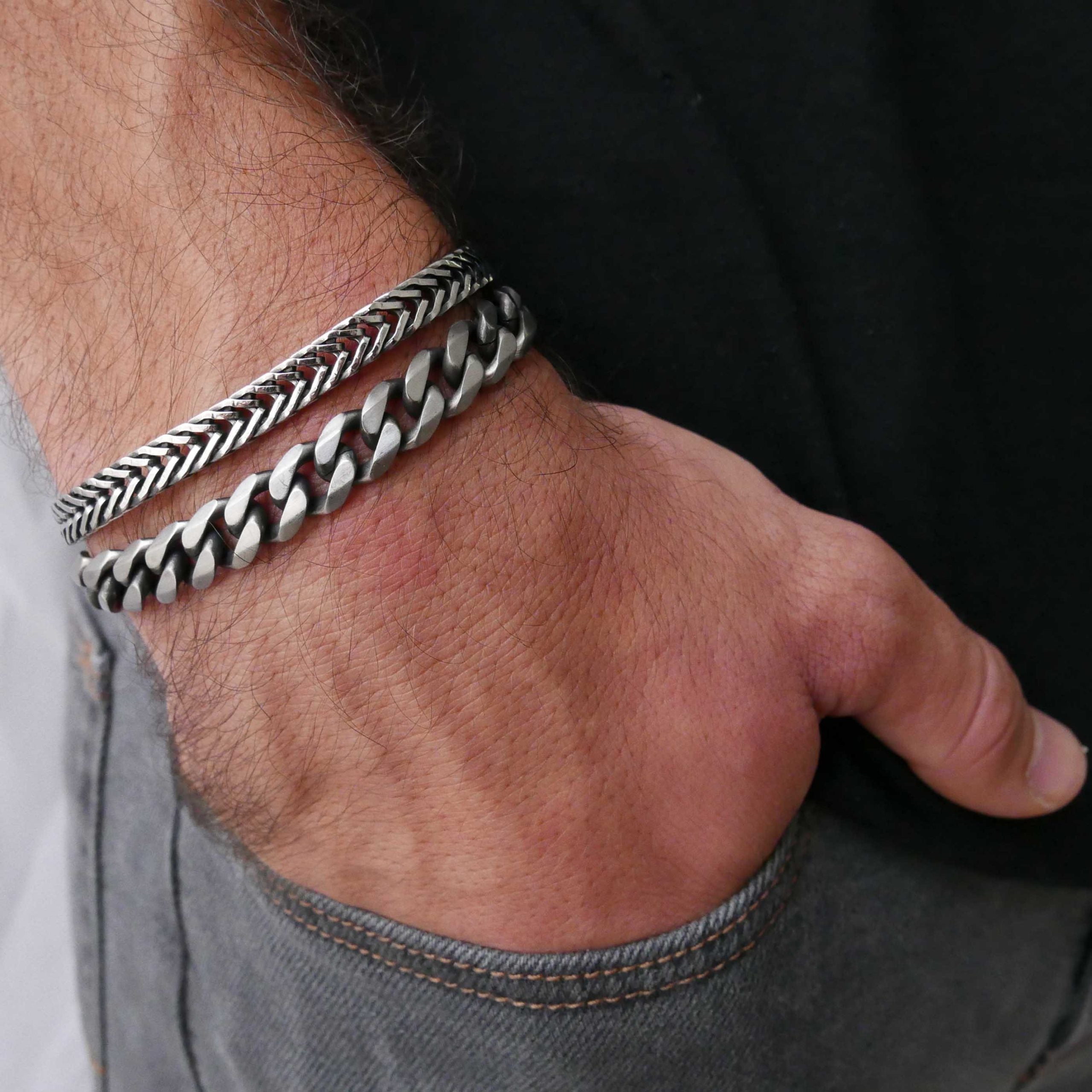 Ziv Stainless Steel Men's Bracelet Set