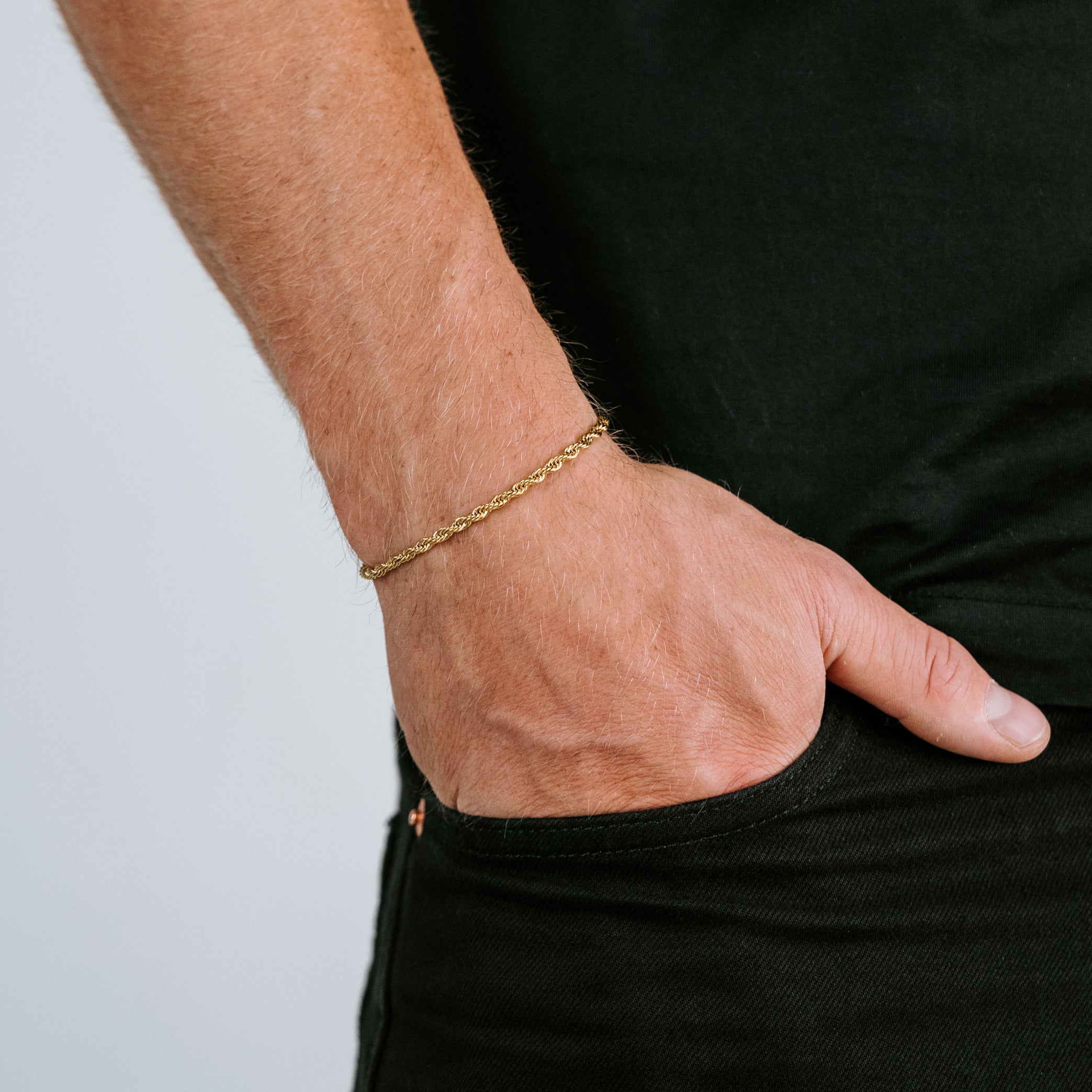 18 K Gold Rope Chain Bracelet