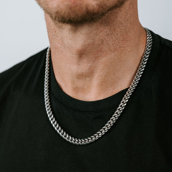 Silver And 18K Gold Chain Necklaces For Men